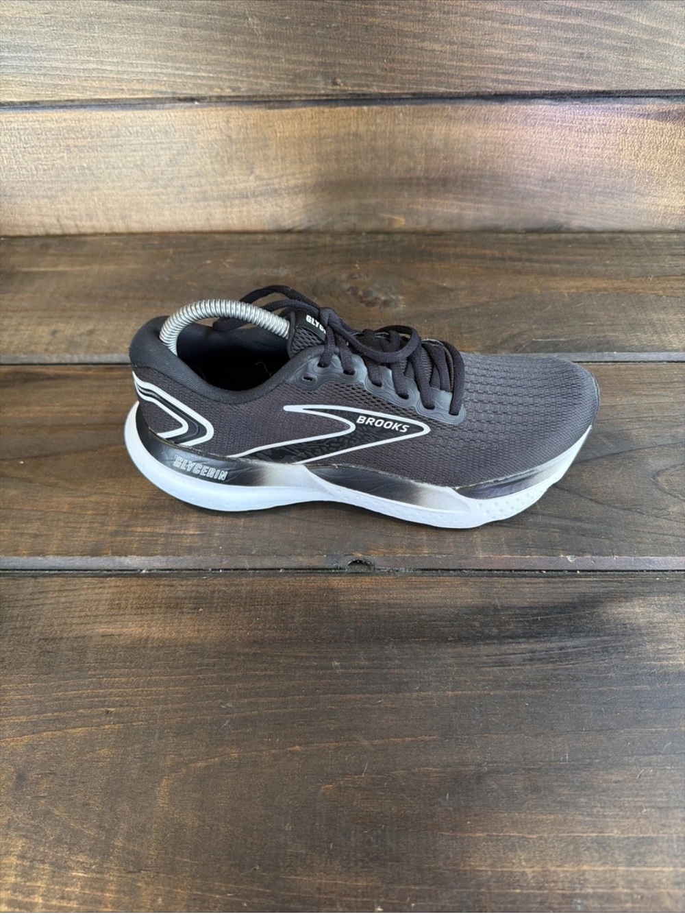 Brooks Glycerin 21 Black & White Sneakers Running Shoes Women Size 8.5 B